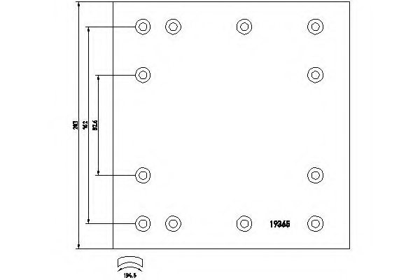 DON RW/2/1 Brake Lining, drum brake